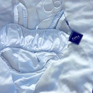 two-piece zaful white swimsuit